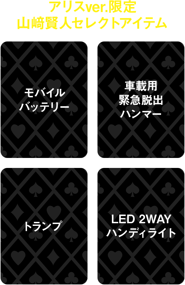 アリスver.限定山﨑賢人セレクトアイテム